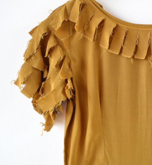 Samantha Pleet Gold Tatter Dress Samantha Pleet Gold Tatter Dress