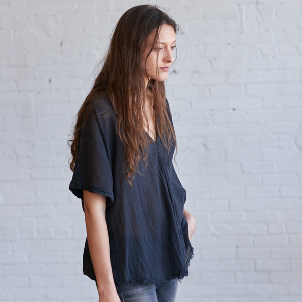 Raquel Allegra Short Sleeve Henley Raquel Allegra Short Sleeve Henley