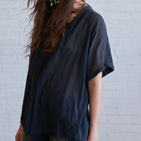 Raquel Allegra Short Sleeve Henley Raquel Allegra Short Sleeve Henley