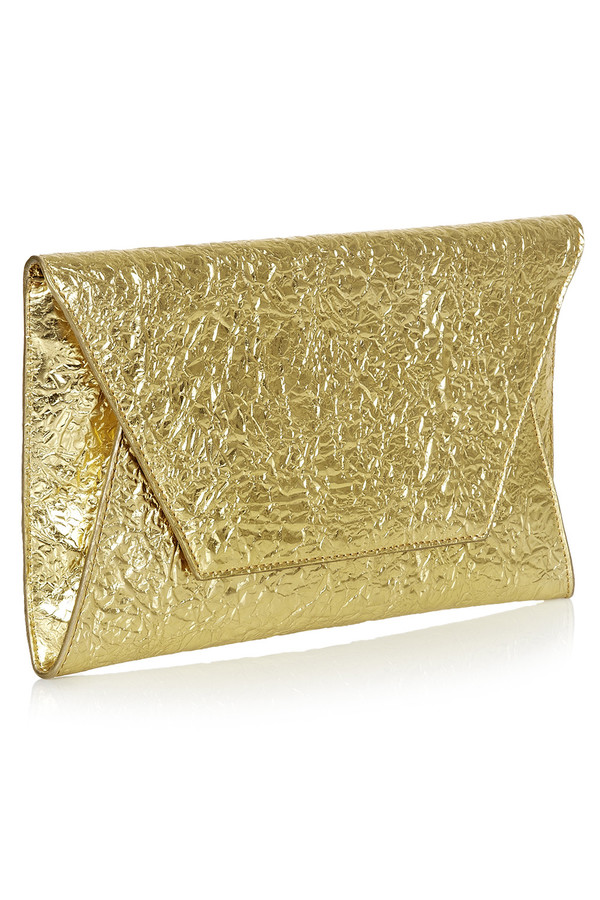 Flynn - Fergie Gold Leather Clutch Flynn - Fergie Gold Leather Clutch