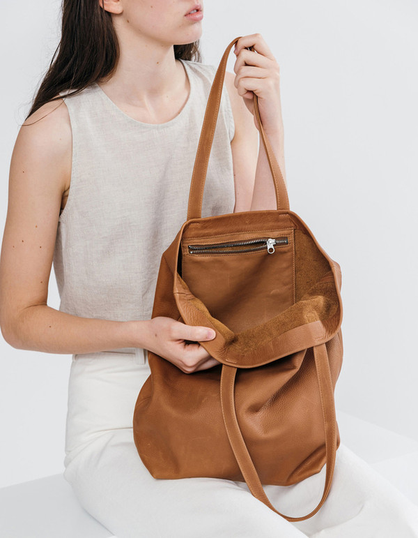 Baggu Basic Tote Saddle Baggu Basic Tote Saddle