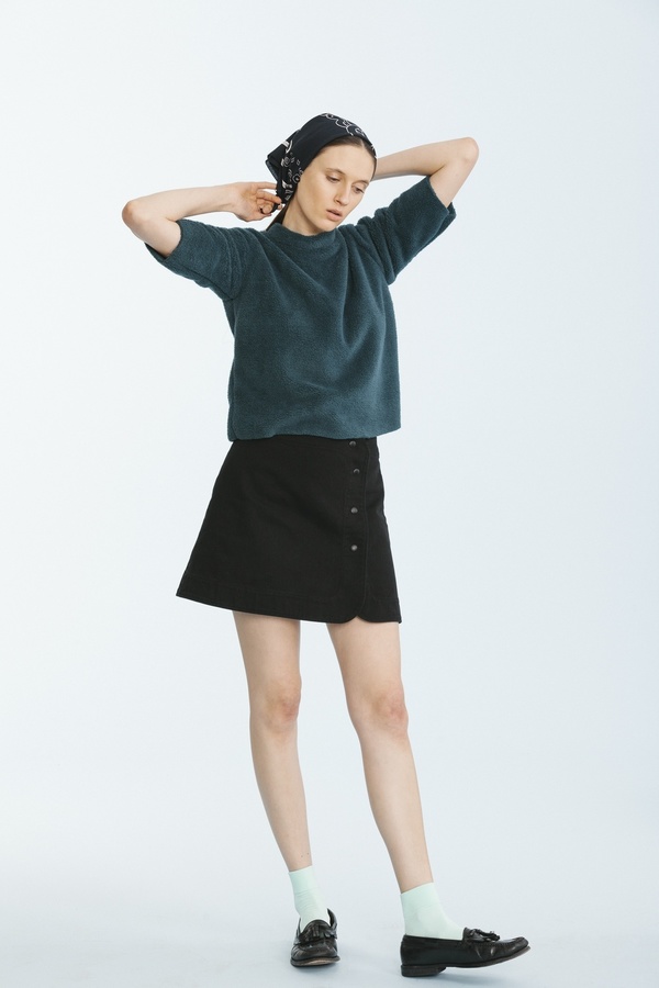 Carleen Snap Skirt-Black Carleen Snap Skirt-Black