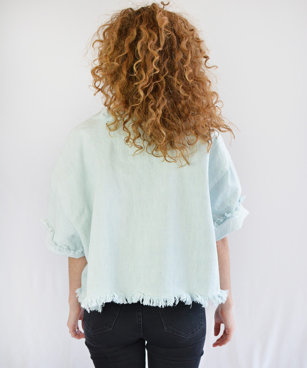 Ashley Rowe Bleached Denim Tee Ashley Rowe Bleached Denim Tee