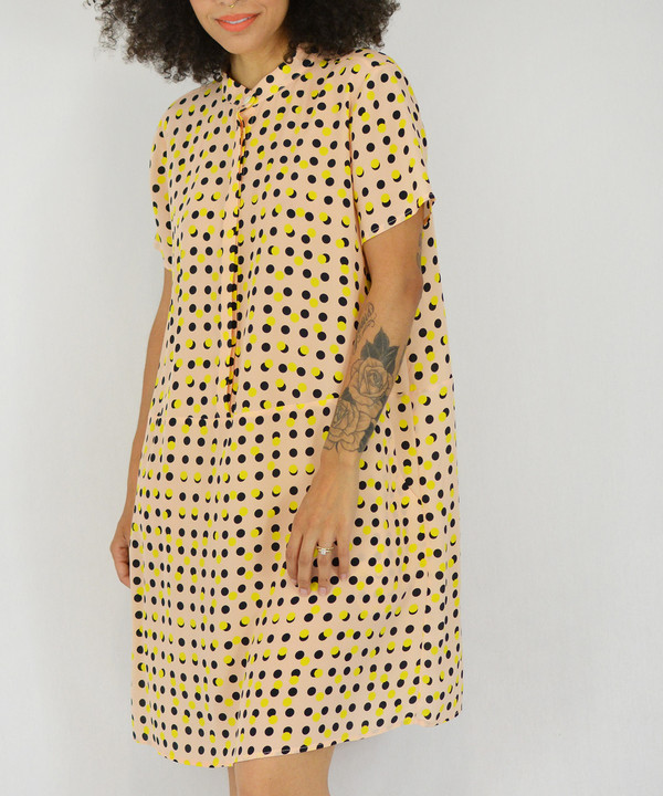 Dusen Dusen Peach Double Dot Oversized Tee Dress Dusen Dusen Peach Double Dot Oversized Tee Dress