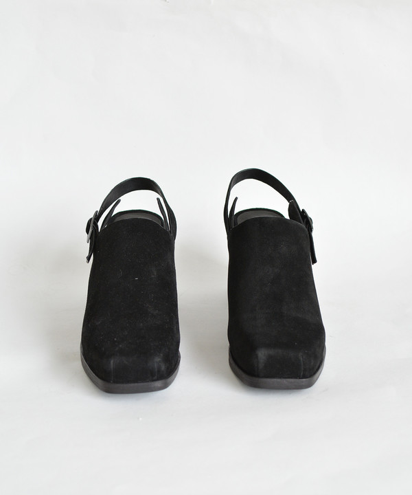 Intentionally Blank Black Suede Honcho Biker Mule Intentionally Blank Black Suede Honcho Biker Mule