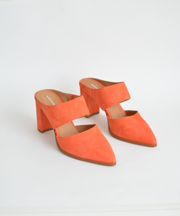 Intentionally Blank Sunset Orange Missy Mule Intentionally Blank Sunset Orange Missy Mule