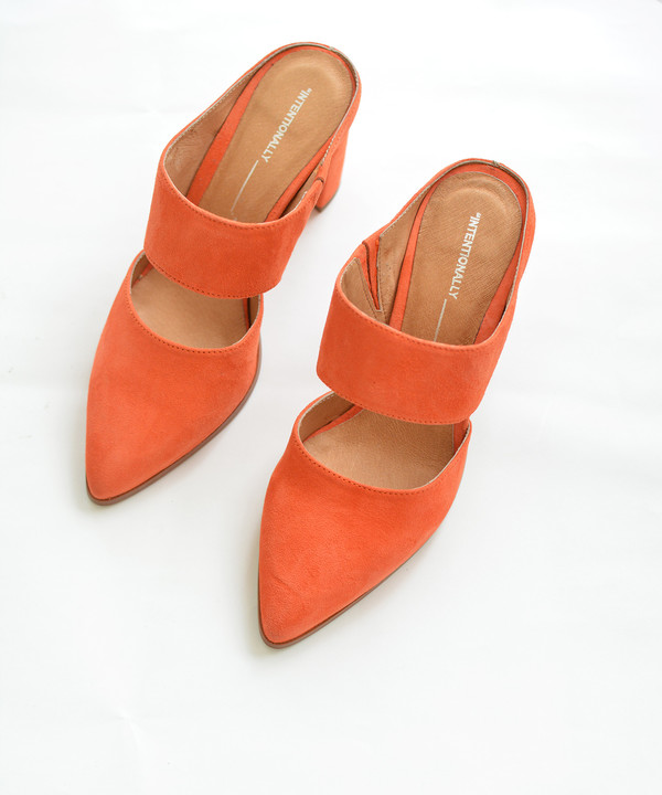 Intentionally Blank Sunset Orange Missy Mule Intentionally Blank Sunset Orange Missy Mule
