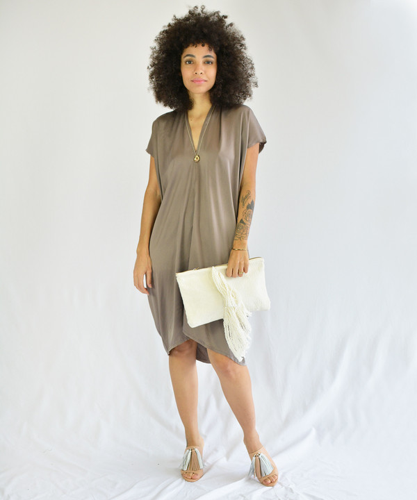 Miranda Bennett Olive Everyday Dress Miranda Bennett Olive Everyday Dress