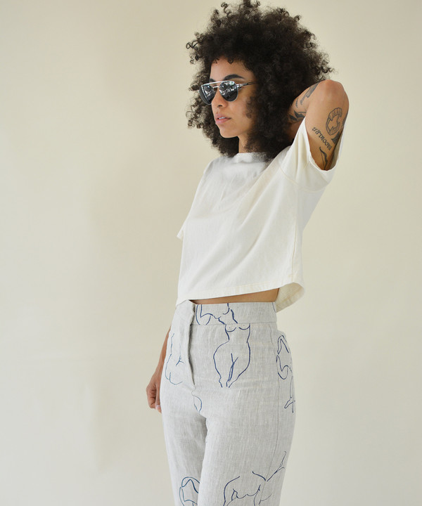 Pansy Co. Pansy Natural Crop Tee Pansy Co. Pansy Natural Crop Tee