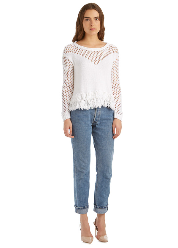 Amour Vert Tessa Fringe Sweater Amour Vert Tessa Fringe Sweater