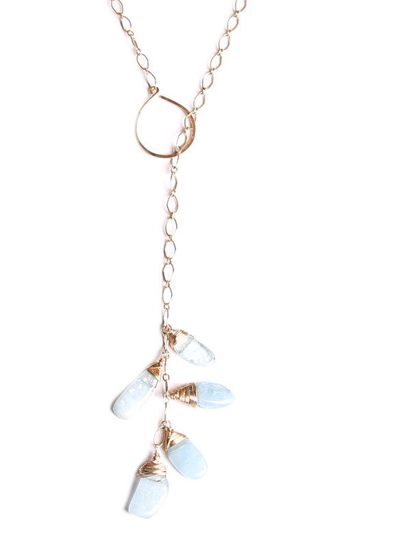 James and Jezebelle Aqua Maine Lariat James and Jezebelle Aqua Maine Lariat