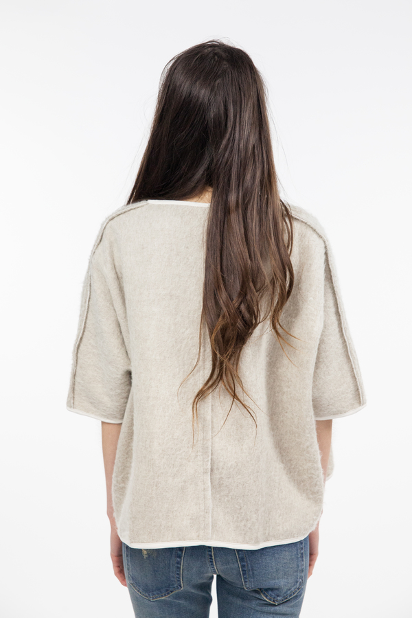 Objects Without Meaning Pullover Poncho - Oatmeal Objects Without Meaning Pullover Poncho - Oatmeal
