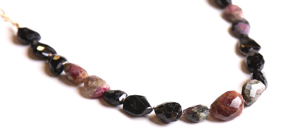 James and Jezebelle Rough Purple & Black Tourmaline Necklace James and Jezebelle Rough Purple & Black Tourmaline Necklace