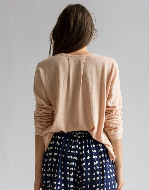 Rodebjer - Soft Pink Cotton Sweater Rodebjer - Soft Pink Cotton Sweater