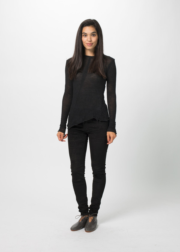 Hazel Brown Wool Long Sleeve T-Shirt Hazel Brown Wool Long Sleeve T-Shirt