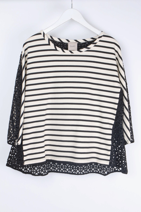 (nude) Round Neck T-Shirt W/ Back Detail (nude) Round Neck T-Shirt W/ Back Detail