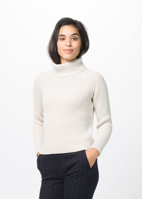 Odeeh Mock Turtleneck Cable Knit Sweater Odeeh Mock Turtleneck Cable Knit Sweater