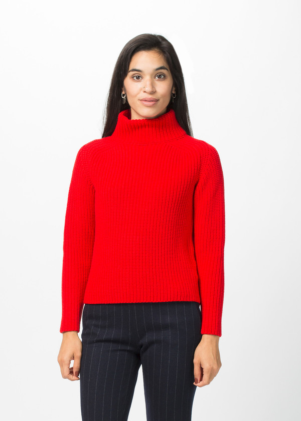 Odeeh Mock Turtleneck Cable Knit Sweater Odeeh Mock Turtleneck Cable Knit Sweater