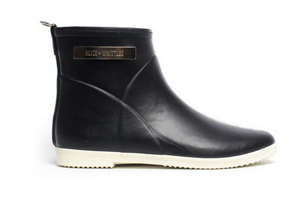 Black + White Ankle Rain Boot Black + White Ankle Rain Boot