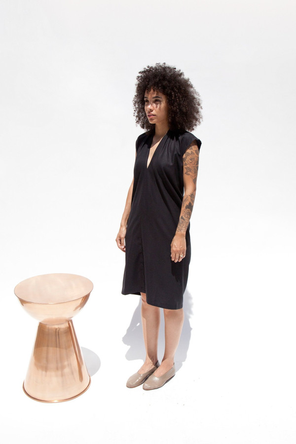 Everyday Dress, Silk Noil in Black Everyday Dress, Silk Noil in Black