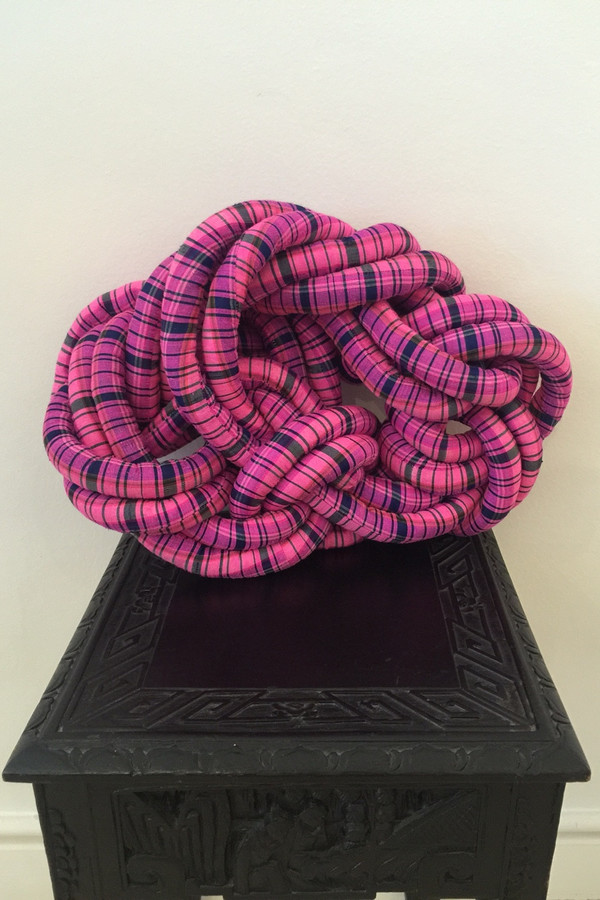 Electric Feathers Silk Rope Pillow - Pink Electric Feathers Silk Rope Pillow - Pink