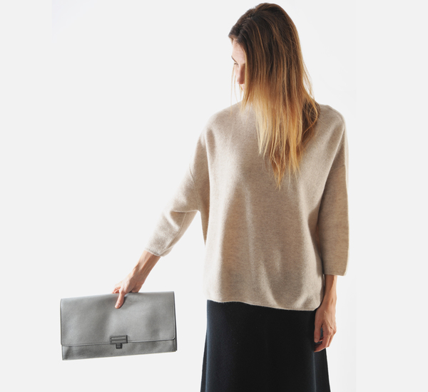 Vittorio D'Ottavio Silver Metallic Marlene Bag Vittorio D'Ottavio Silver Metallic Marlene Bag
