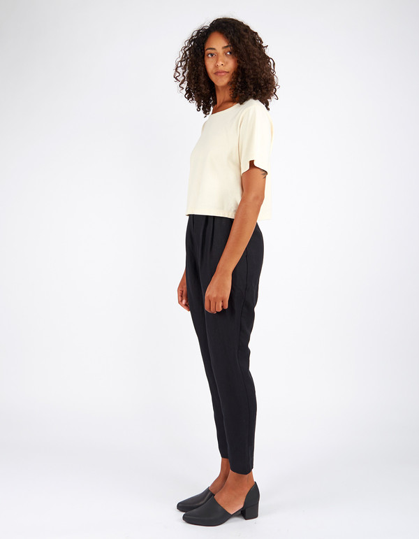 Pansy Crop Tee Natural Pansy Crop Tee Natural