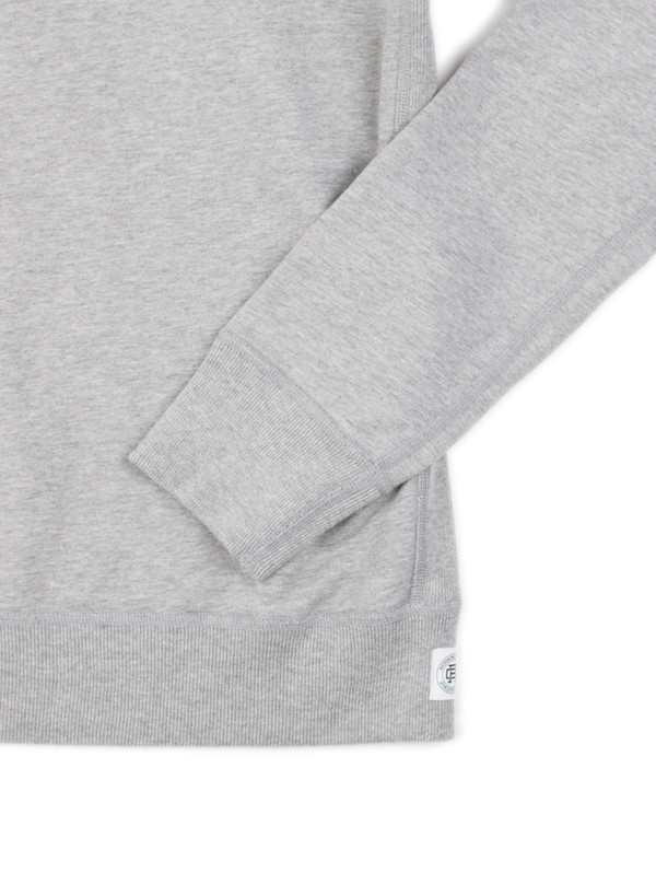 Reigning Champ Midweight Long Sleeve Crewneck Heather Grey Reigning Champ Midweight Long Sleeve Crewneck Heather Grey