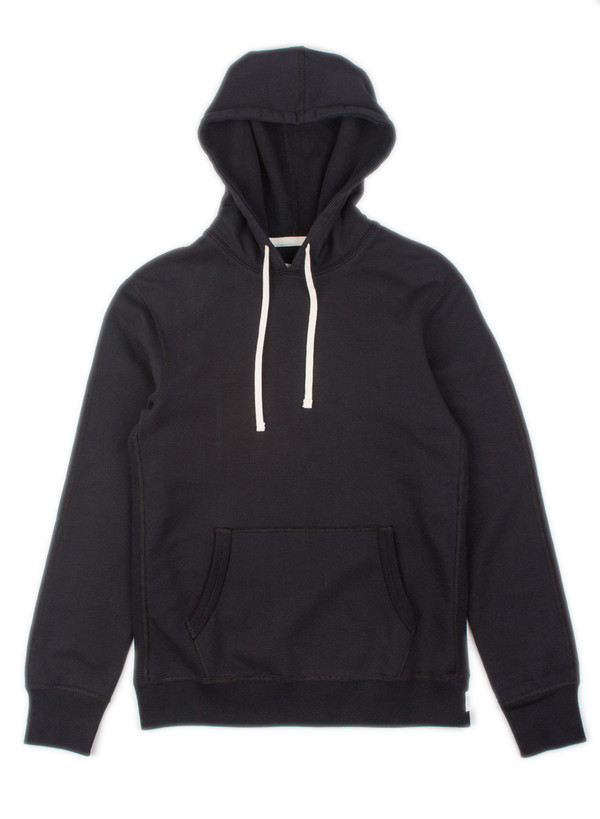 Reigning Champ Midweight Pullover Hoodie Black Reigning Champ Midweight Pullover Hoodie Black
