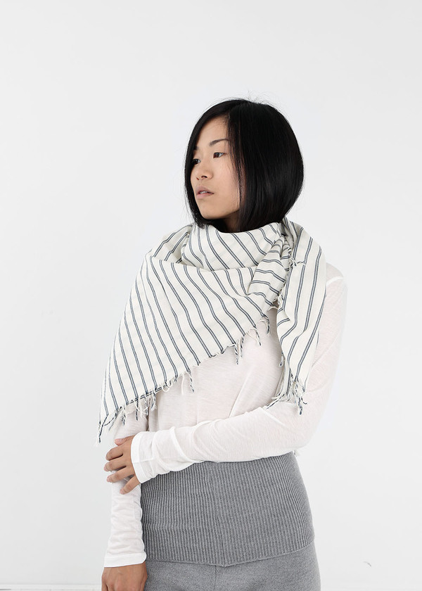 Study NY Blue Stripe Square Scarf Study NY Blue Stripe Square Scarf