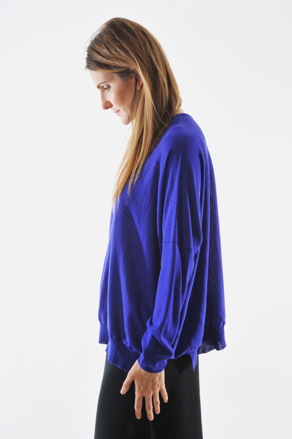 Oyuna Knitted Purple Wool and Silk Pullover by Oyuna Oyuna Knitted Purple Wool and Silk Pullover by Oyuna