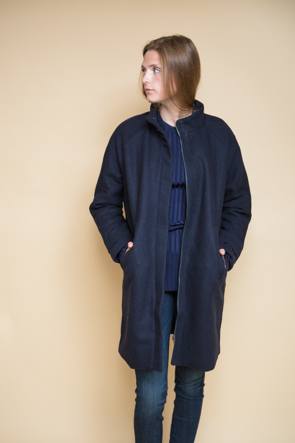 Just Female Blend Coat Dark Blue Just Female Blend Coat Dark Blue