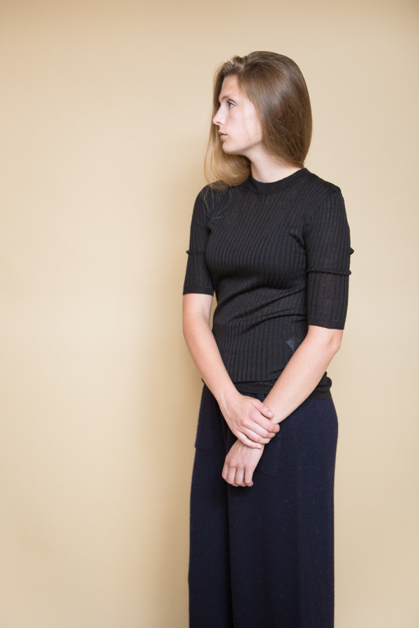 Achro Short Sleeve Ribbed Sweater Achro Short Sleeve Ribbed Sweater
