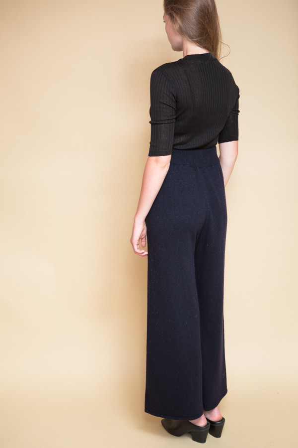 Achro Wide Leg Knit Pants - Navy Achro Wide Leg Knit Pants - Navy