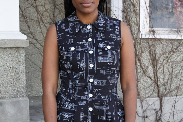 Birds of North America Lovebird Dress (Black Planes) Birds of North America Lovebird Dress (Black Planes)