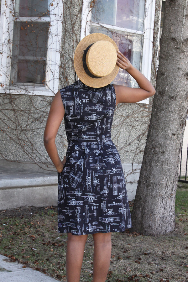 Birds of North America Lovebird Dress (Black Planes) Birds of North America Lovebird Dress (Black Planes)