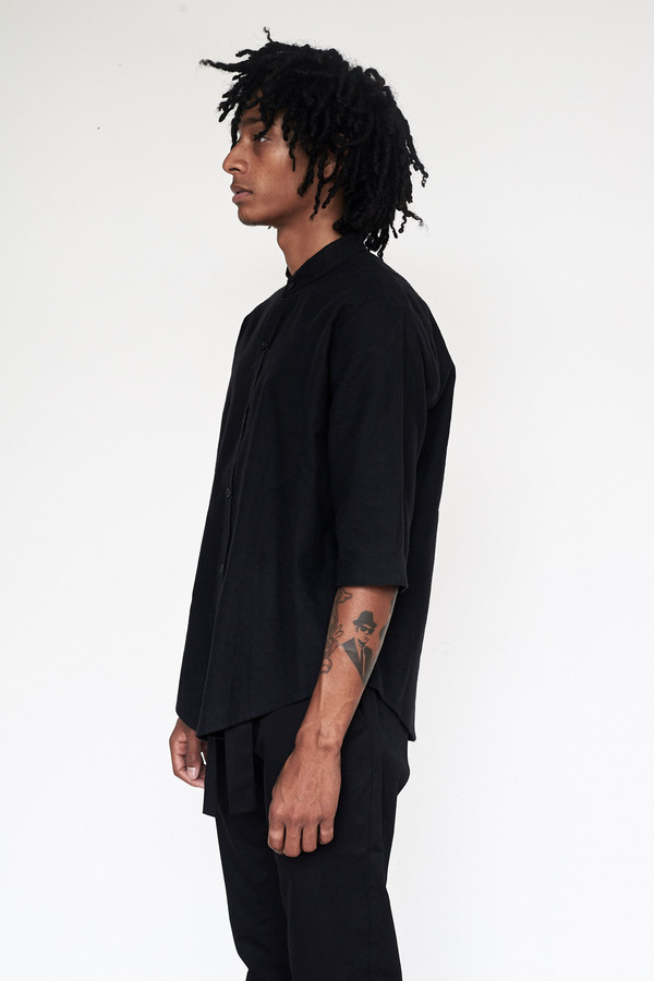 Men's Assembly New York Cotton Flannel Nehru Shirt Men's Assembly New York Cotton Flannel Nehru Shirt