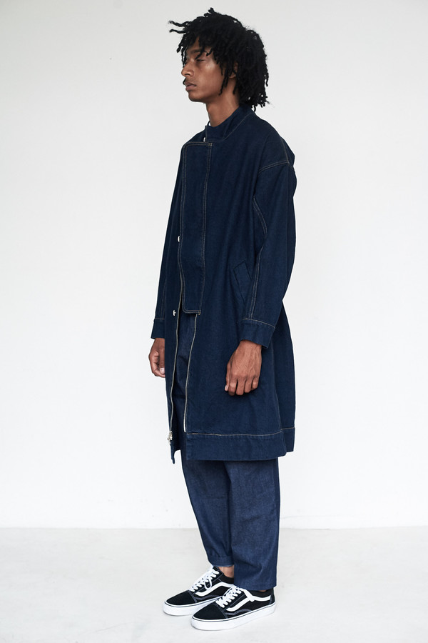 Eckhaus Latta Denim Flasher Coat Eckhaus Latta Denim Flasher Coat