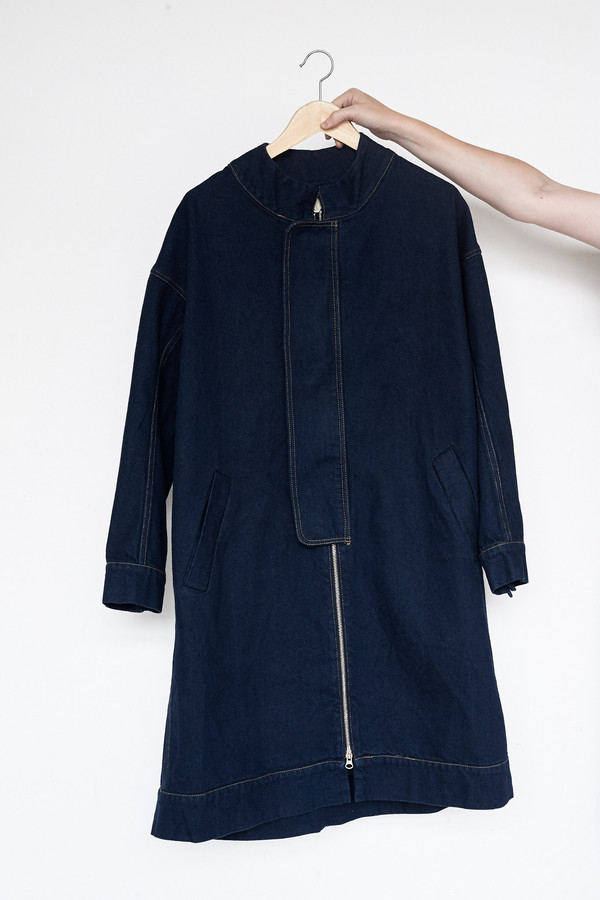 Eckhaus Latta Denim Flasher Coat Eckhaus Latta Denim Flasher Coat