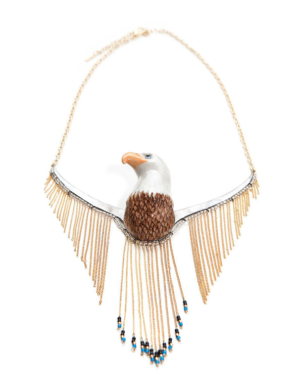 NACH EAGLE FRINGE NECKLACE NACH EAGLE FRINGE NECKLACE