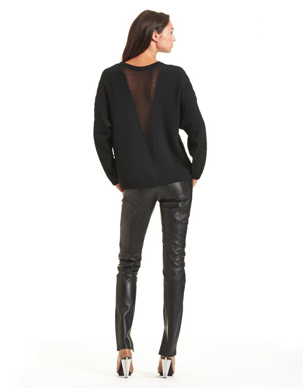 TOME LEATHER PANELED BLACK JEAN TOME LEATHER PANELED BLACK JEAN