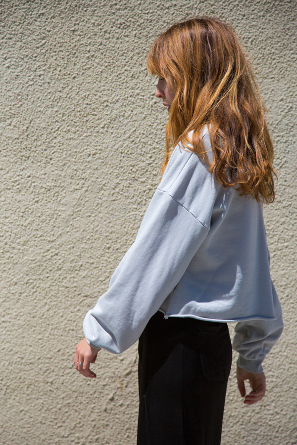 lacausa cropped raw pullover lacausa cropped raw pullover