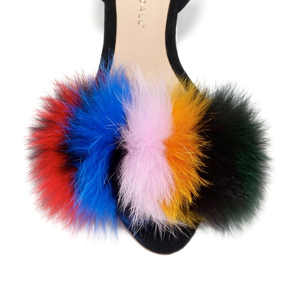 LOEFFLER RANDALL Nicolette Fur Sandal LOEFFLER RANDALL Nicolette Fur Sandal