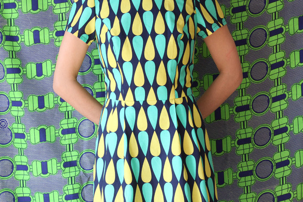 Birds of North America Cormorant Dress (Green and Navy) Birds of North America Cormorant Dress (Green and Navy)