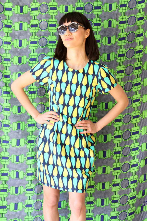 Birds of North America Cormorant Dress (Green and Navy) Birds of North America Cormorant Dress (Green and Navy)