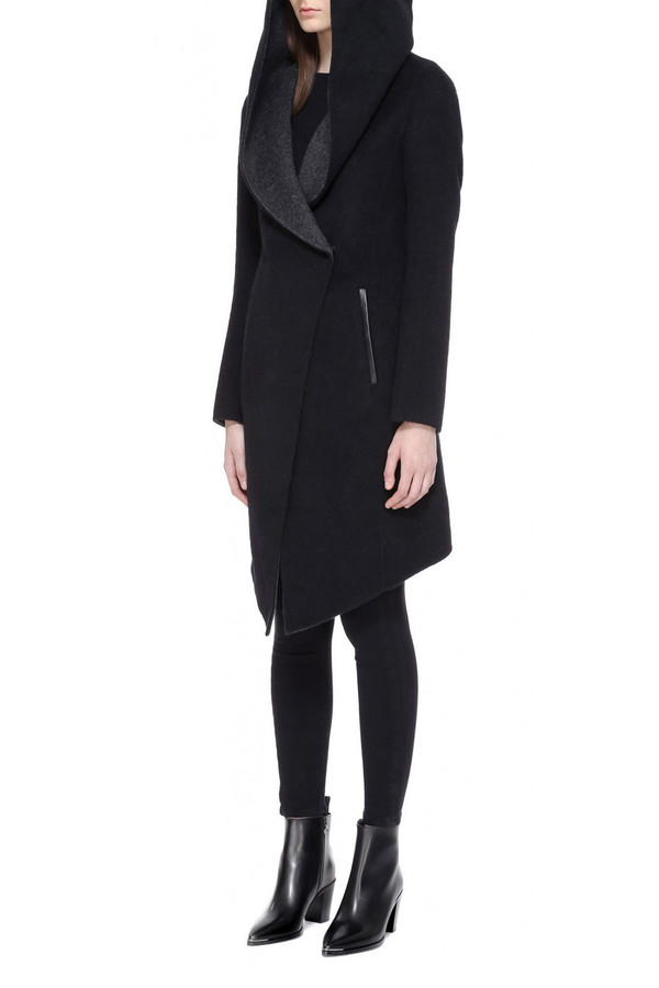 Mackage Joslyn Wool Coat I Black Charcoal Mackage Joslyn Wool Coat I Black Charcoal