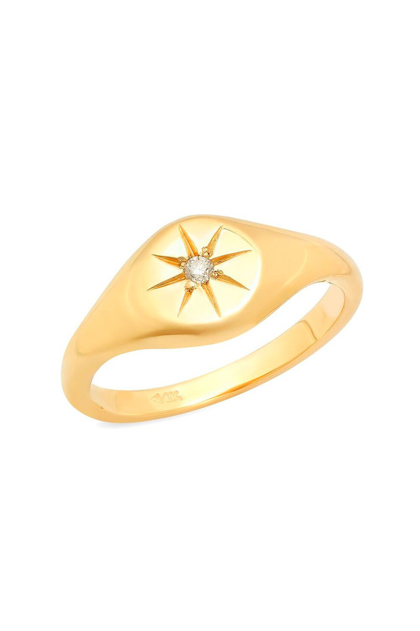 Sachi Jewelry Star Pinky Signet Ring Sachi Jewelry Star Pinky Signet Ring