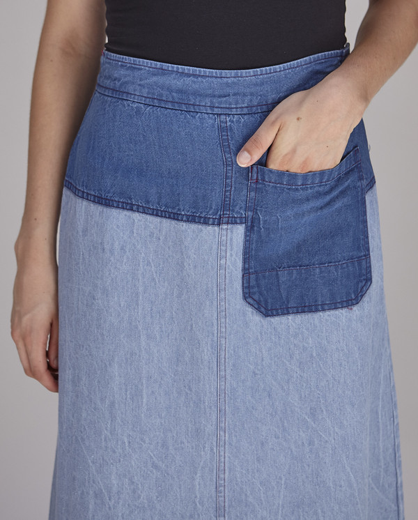 Caron Callahan Georgia Skirt in Blue Combo Caron Callahan Georgia Skirt in Blue Combo