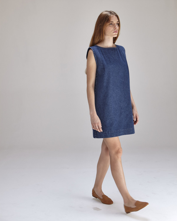 Ilana Kohn Kate Mini Dress in Denim Ilana Kohn Kate Mini Dress in Denim