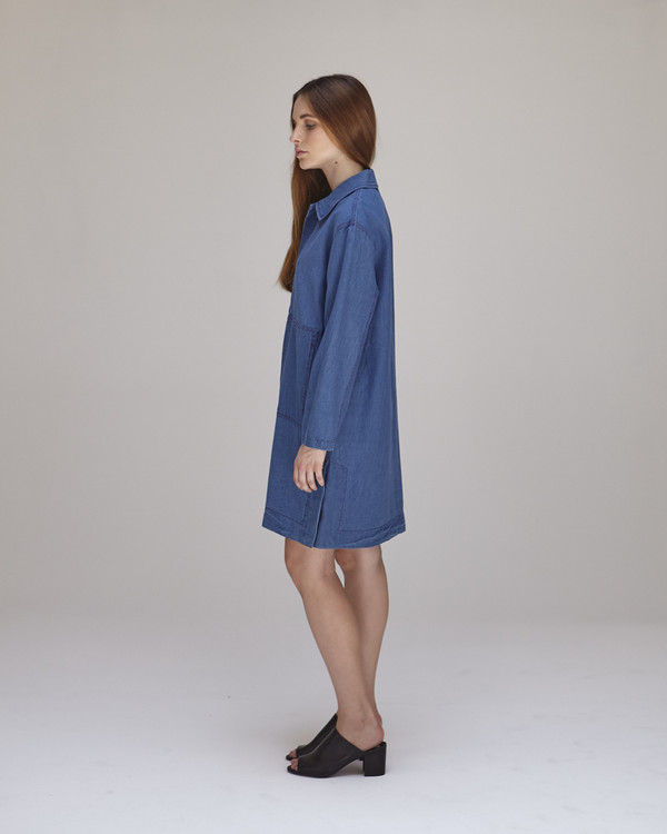 Caron Callahan William Dress in Indigo Caron Callahan William Dress in Indigo
